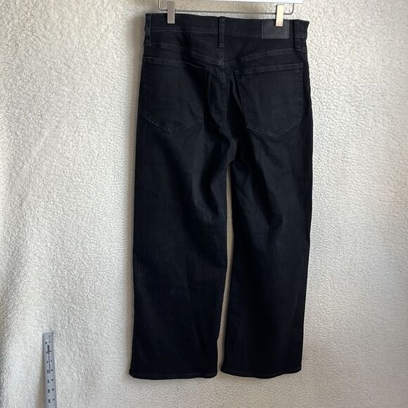 *NOT NWT* Madewell Perfect Vintage Wide Leg Womens Size 29 Petite Black Rinse - Picture 2 of 10